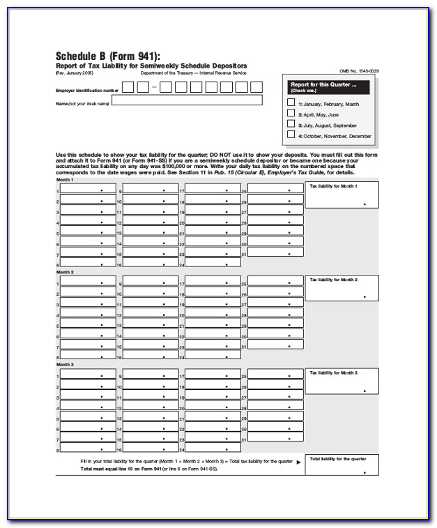Federal Tax Form 941 Due Date