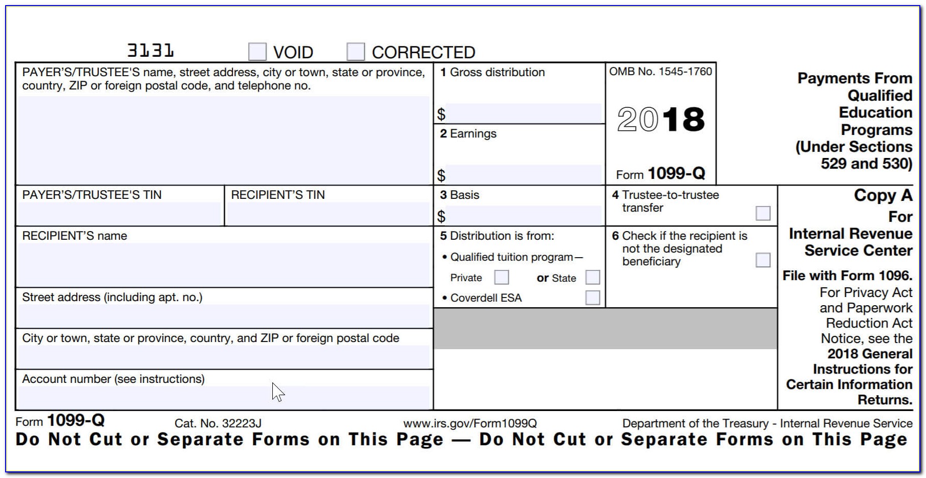 Federal Tax Return Form 1099