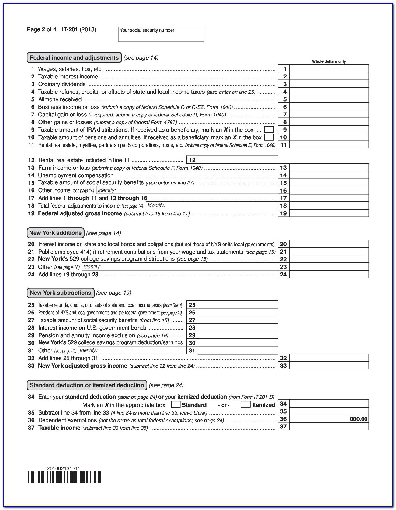 Federal Tax Return Forms 1040 Instructions