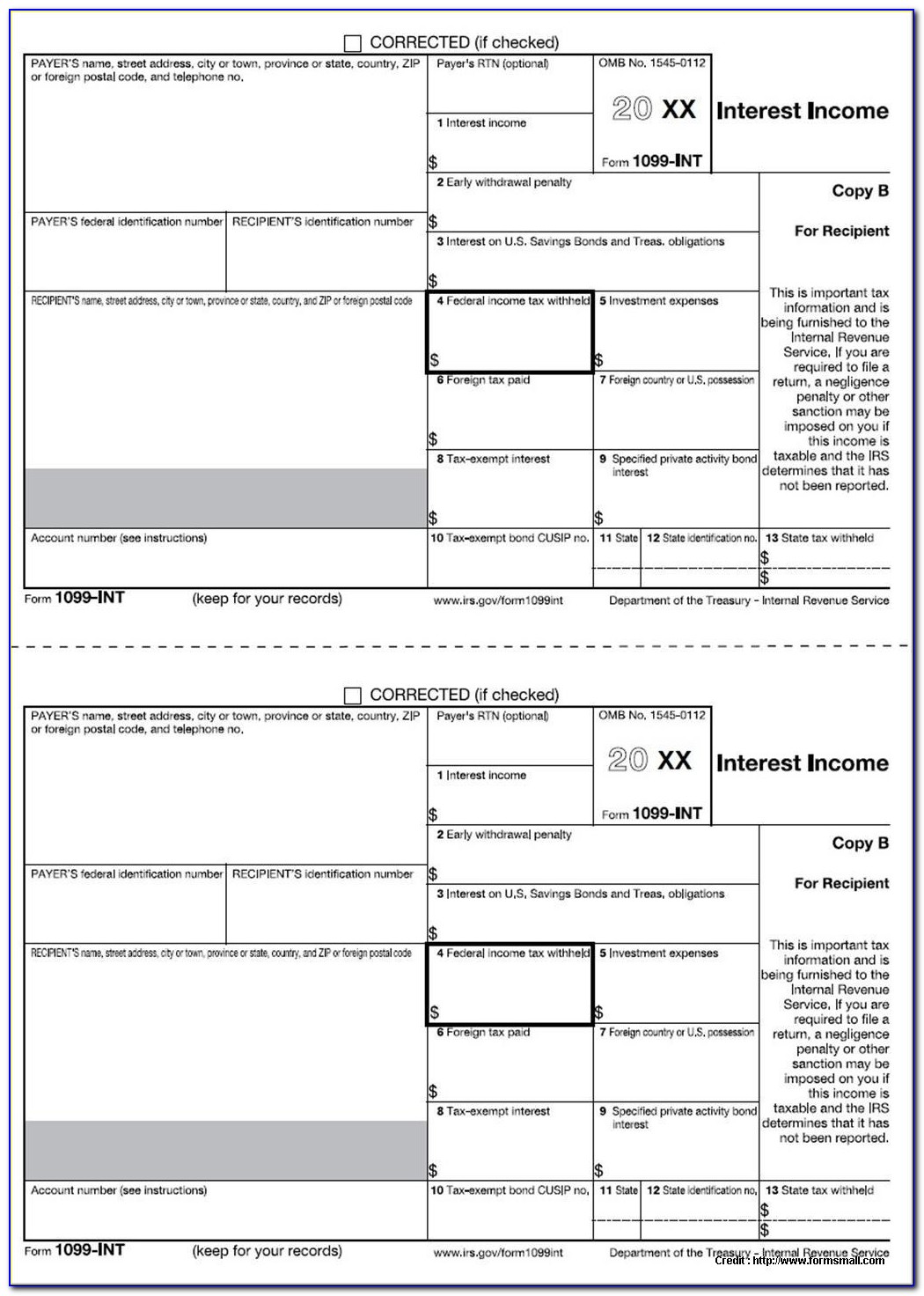 Fillable 1099 Misc Form 2010