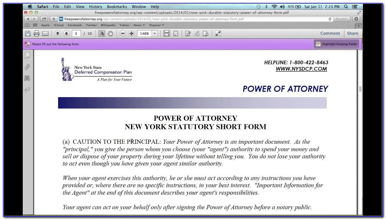 Fillable Limited Power Of Attorney Form
