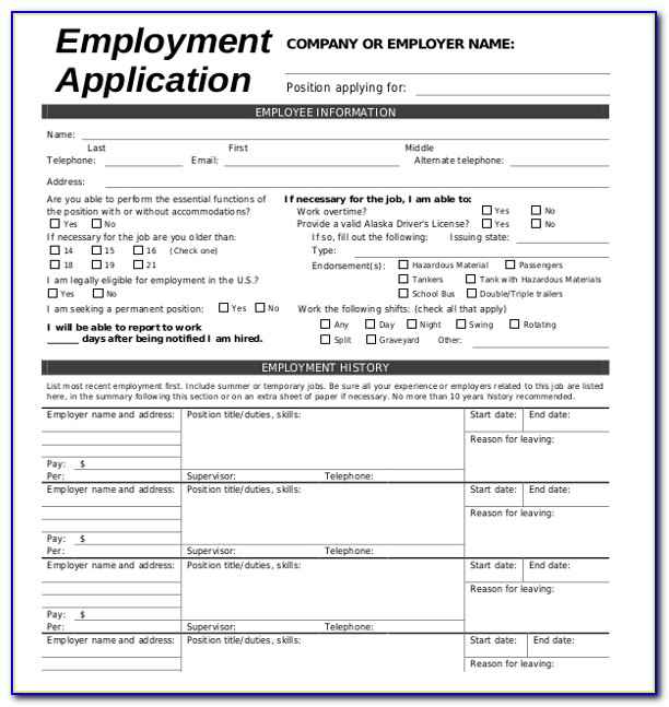 Free Employment Reference Request Form Template
