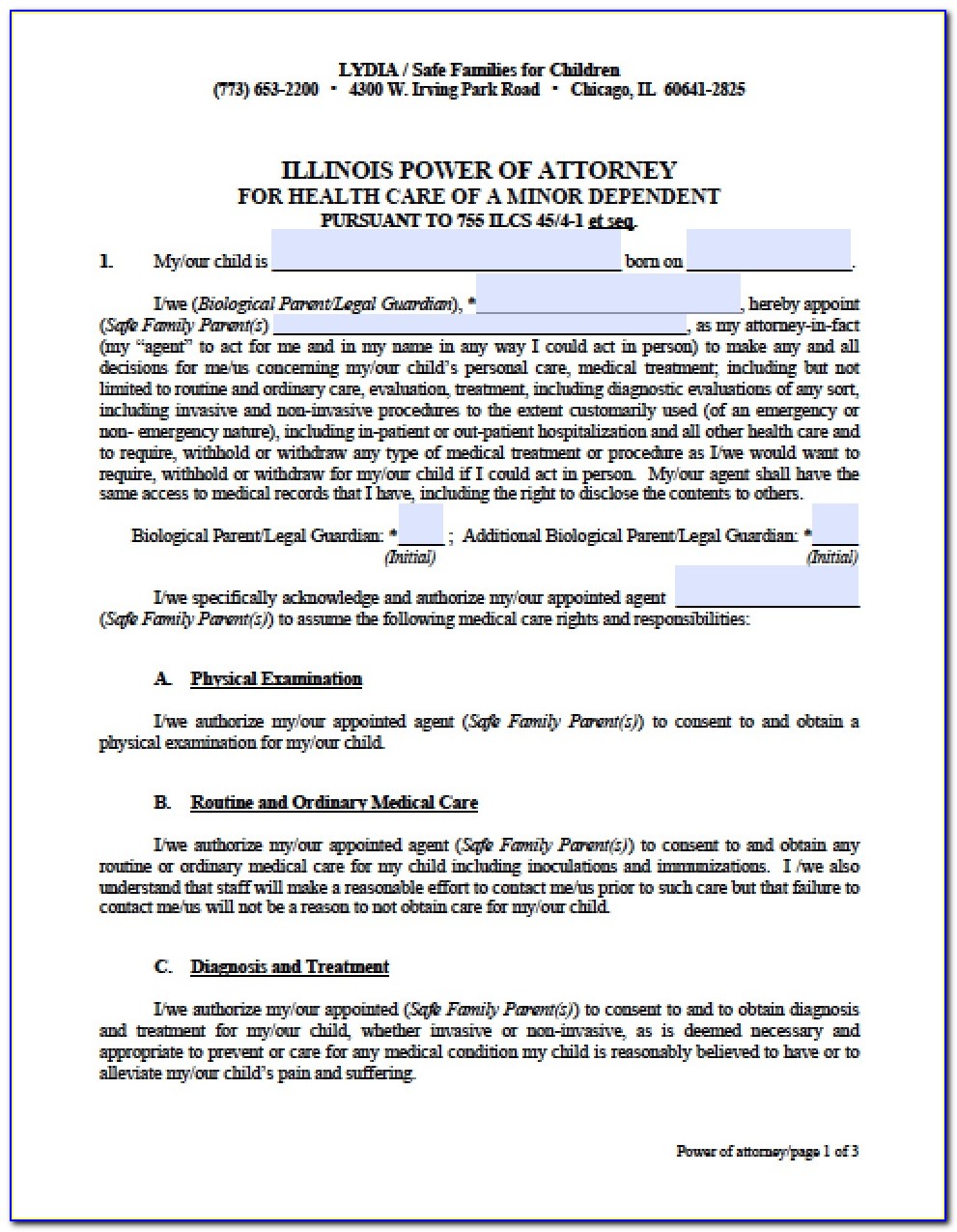 Free General Power Of Attorney Form For Illinois