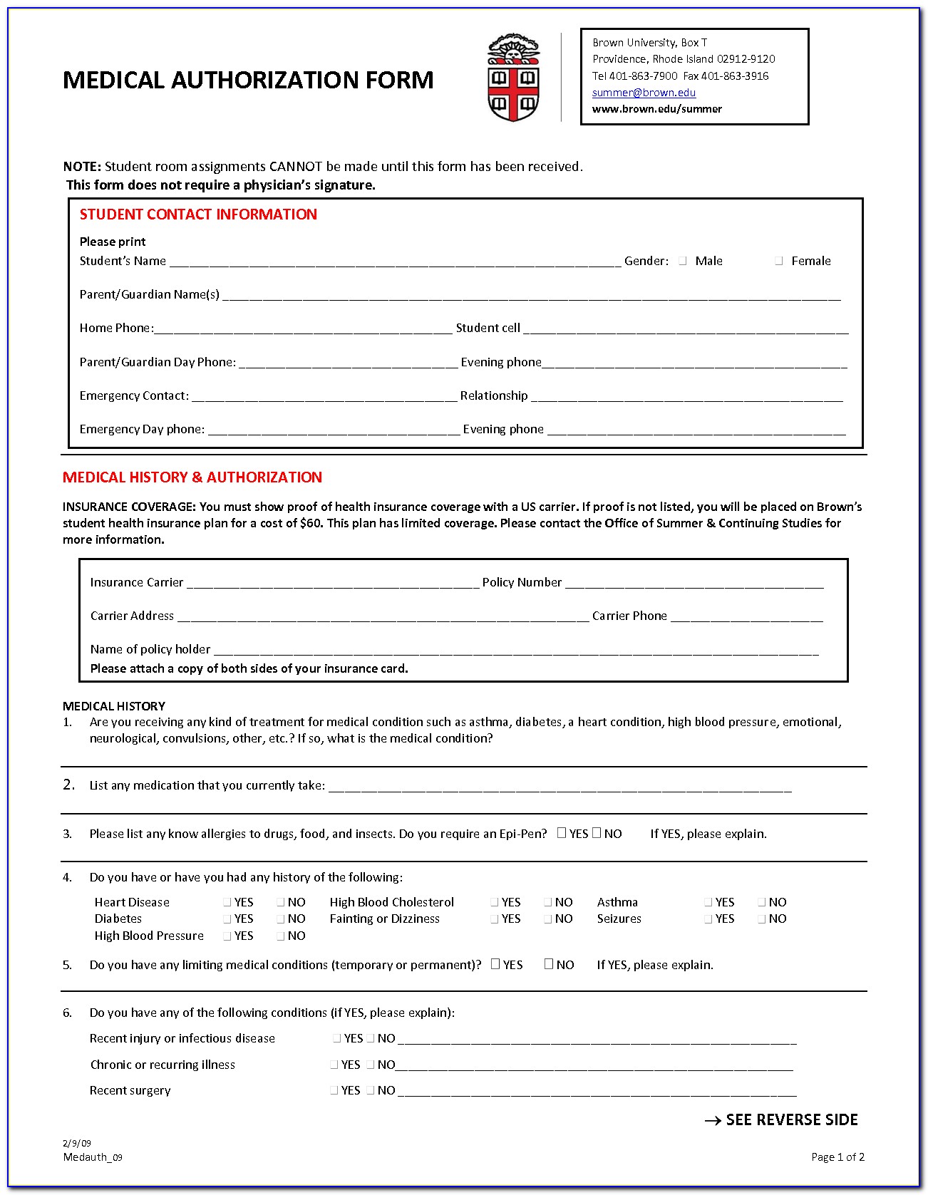 Free Medical Consent Form Template