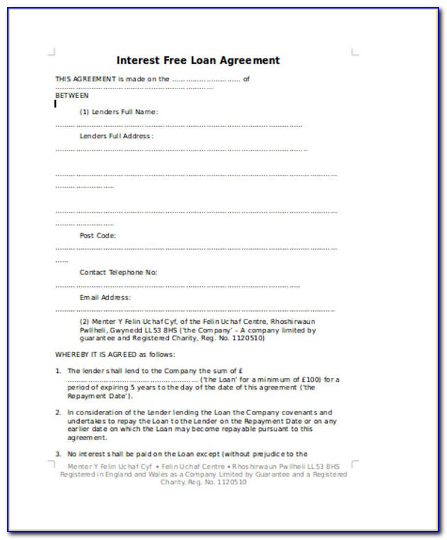 Free Personal Loan Agreement Form Pdf