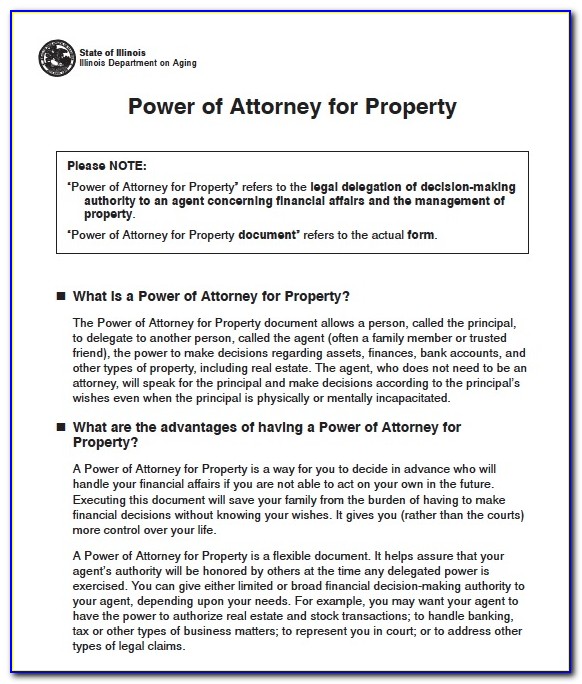 Free Power Of Attorney Form For Medical And Financial