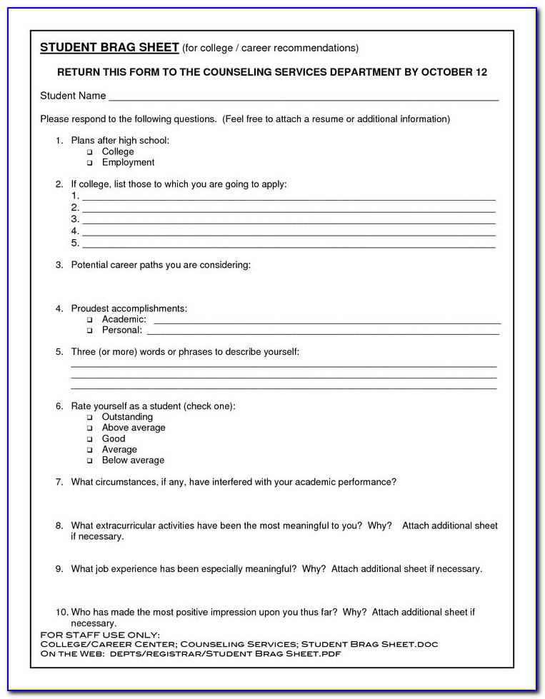 Free Printable Blank Resume Form