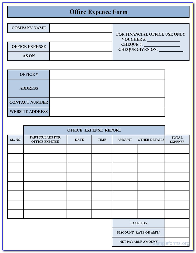 Free Printable Small Business Expense Forms