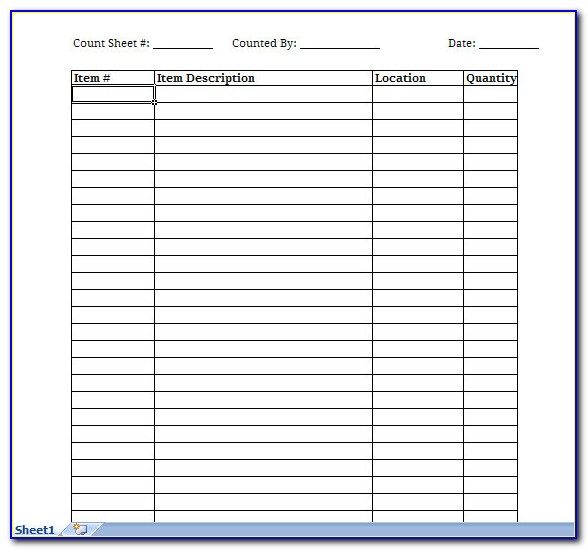 Free Property Inventory Forms Templates
