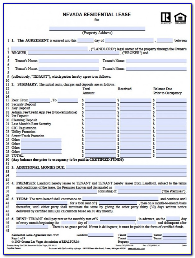 Glvar Rental Application Form