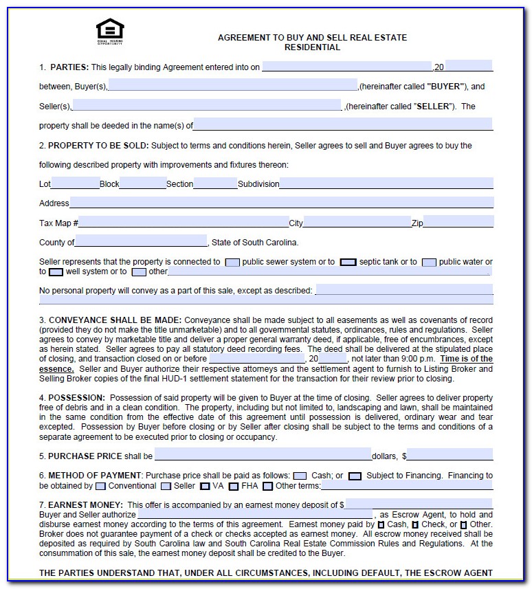House Purchase Agreement Form