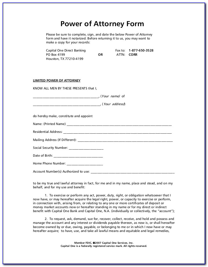 How Does A Power Of Attorney Form Look Like