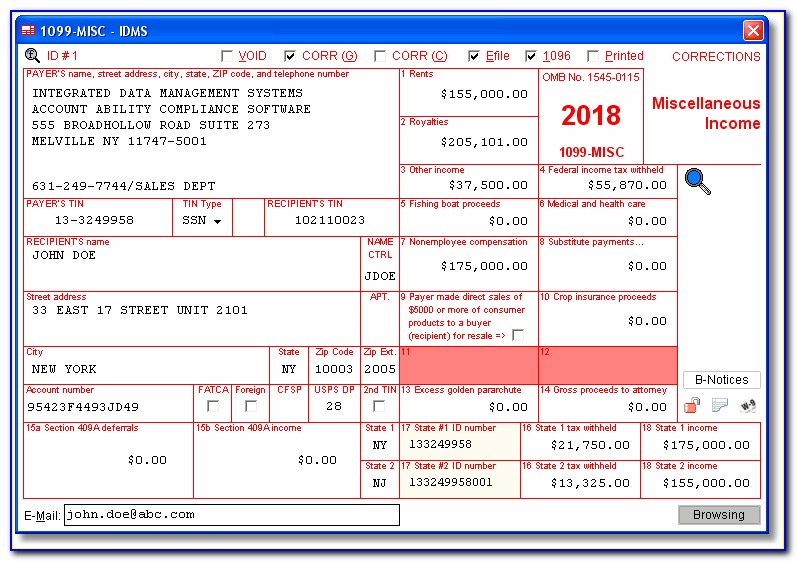 How To Fill Out 1099 Form 2018