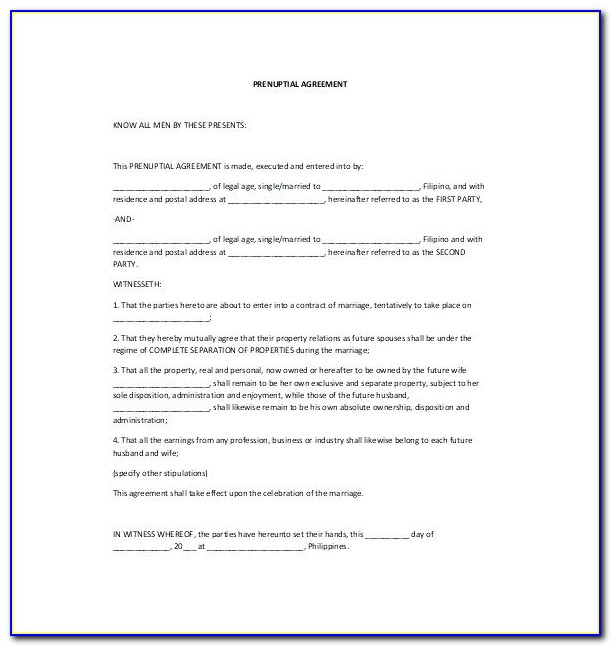 Illinois Prenuptial Agreement Form