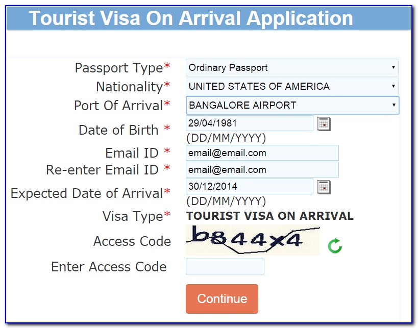 Indian Visa Toronto Application Form Online