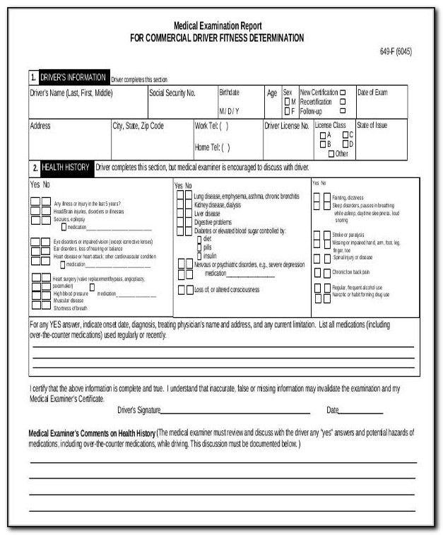 Indiana Cdl Dot Physical Form