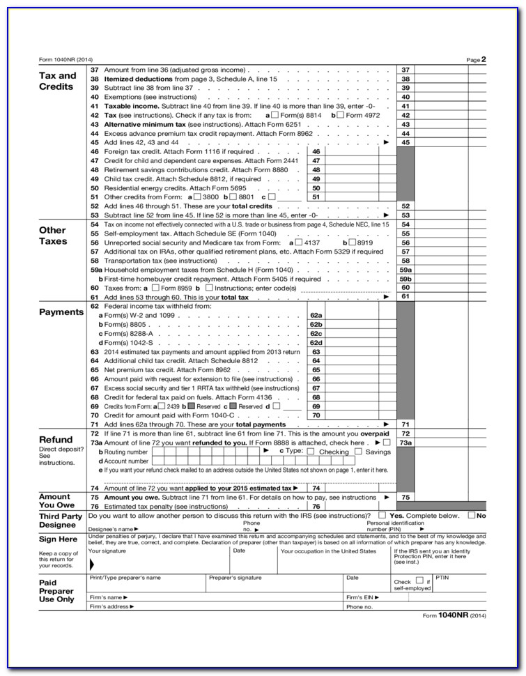 Individual Income Tax Return Form 2014 15