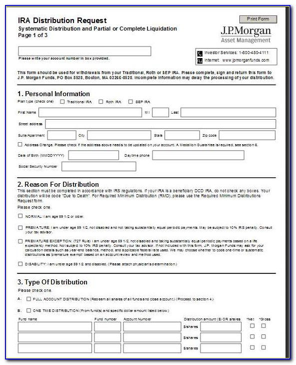 Ira Withdrawal Forms
