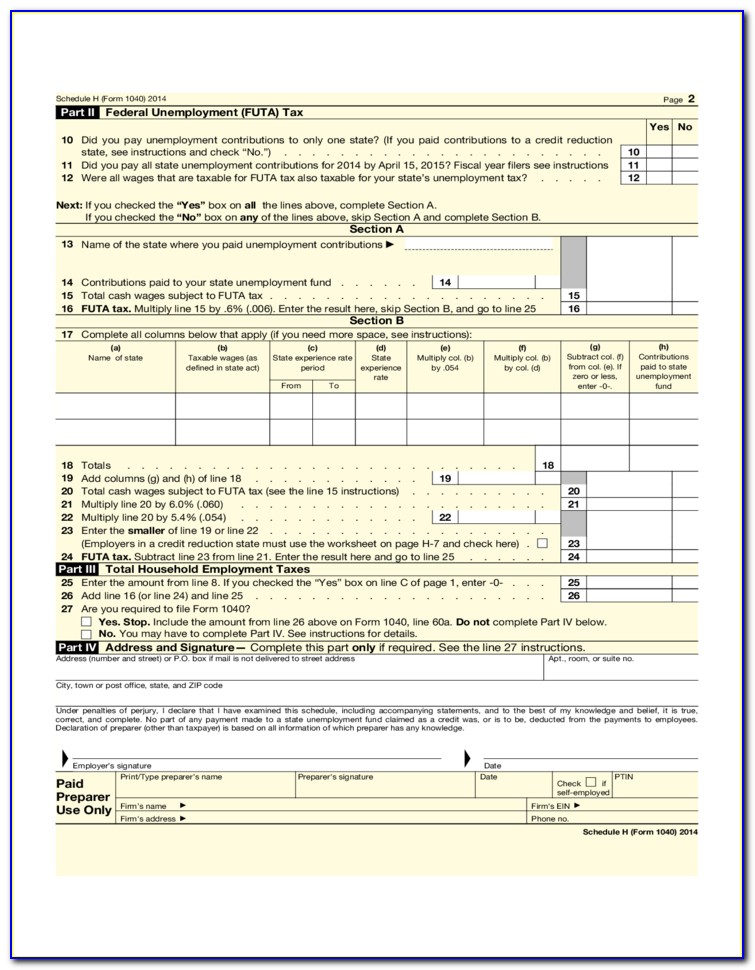 Irs 2014 Tax Forms 1040