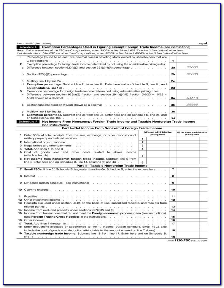 Irs Form 1120 For 2012