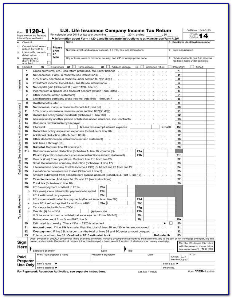 Irs Form 1120s 2015