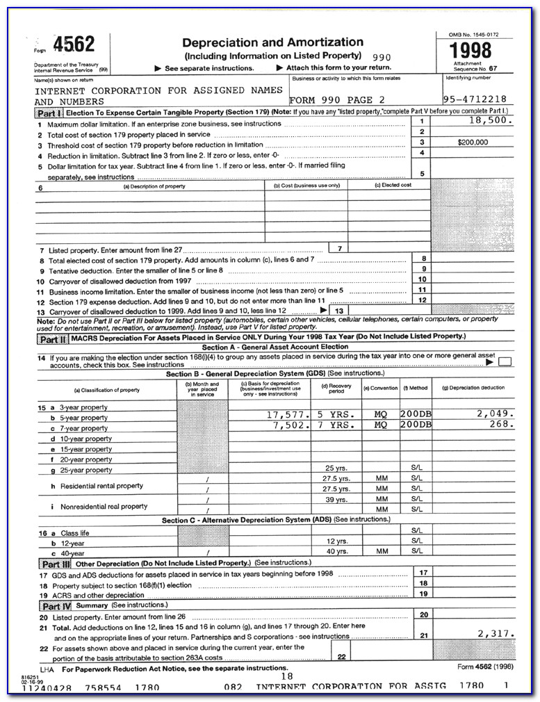 Irs Form 4562 Tax Year 2014