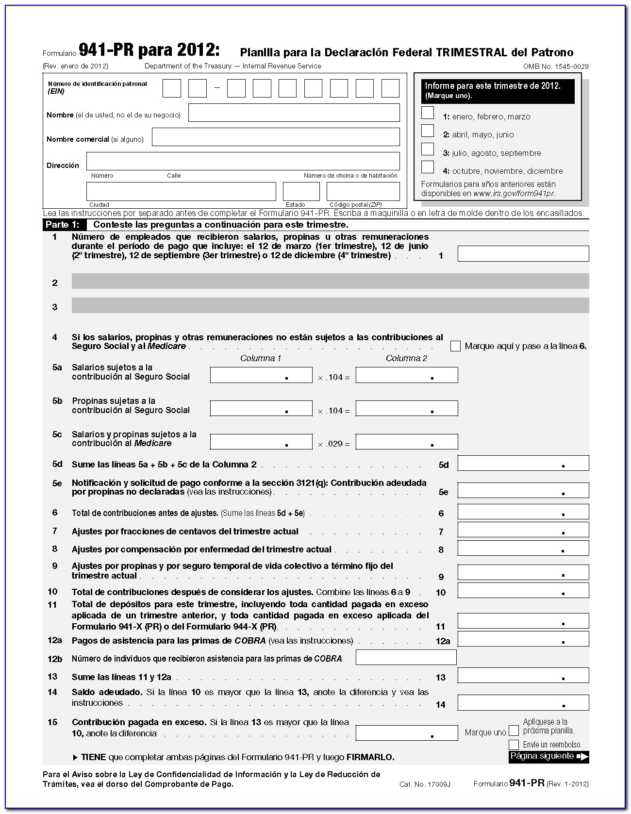 Irs Form 941 X 2014
