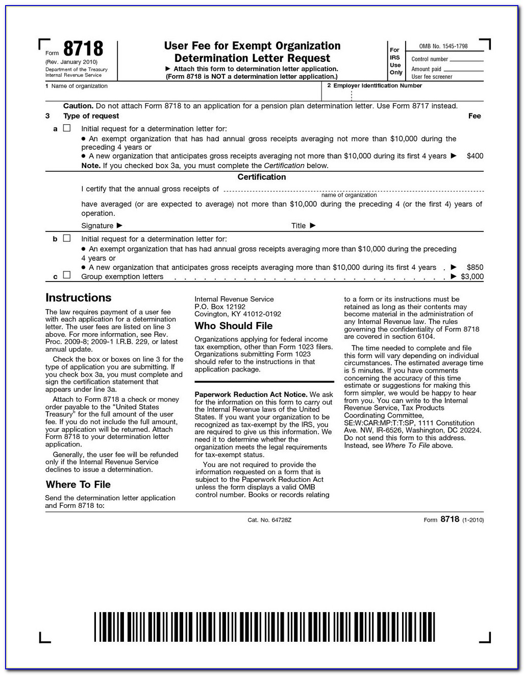 Irs Forms 501c3