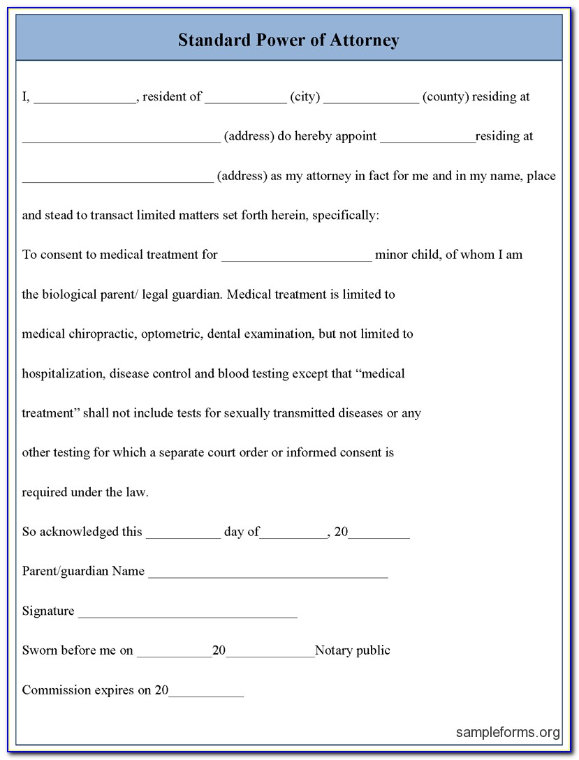 Irs Power Of Attorney Form