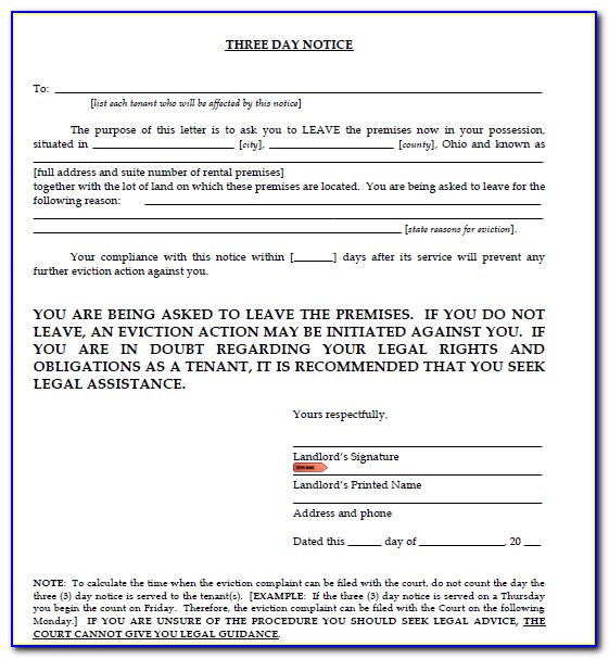 Landlord 60 Day Notice To Vacate Form Texas