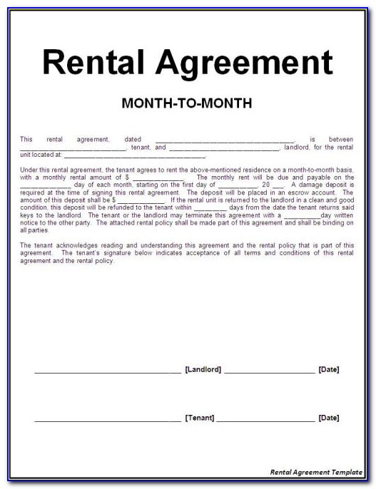 Landlord Rental Agreement Form