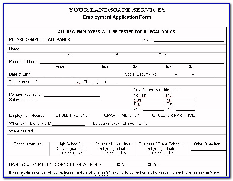 Lawn Care Contract Forms