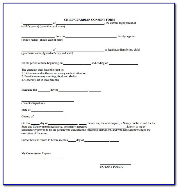 Legal Form For Guardianship Of A Child In Case Of Death Texas