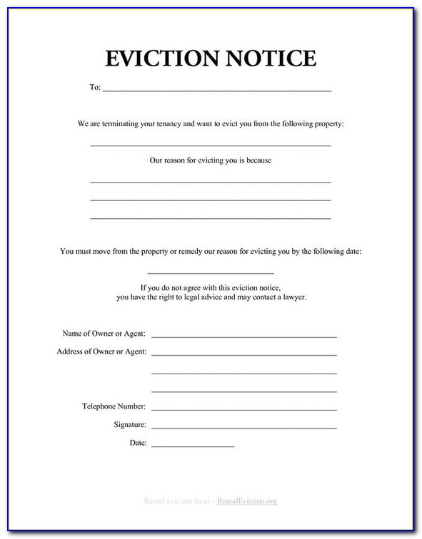 Legal Forms Eviction Notice