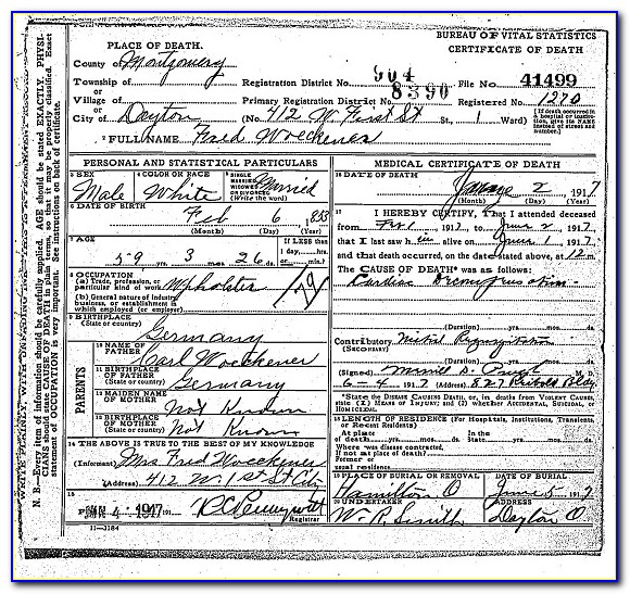 Livingston County Birth Certificate New Jeannette S Take On Life The Genealogy Of Mr Frederick Woeckener