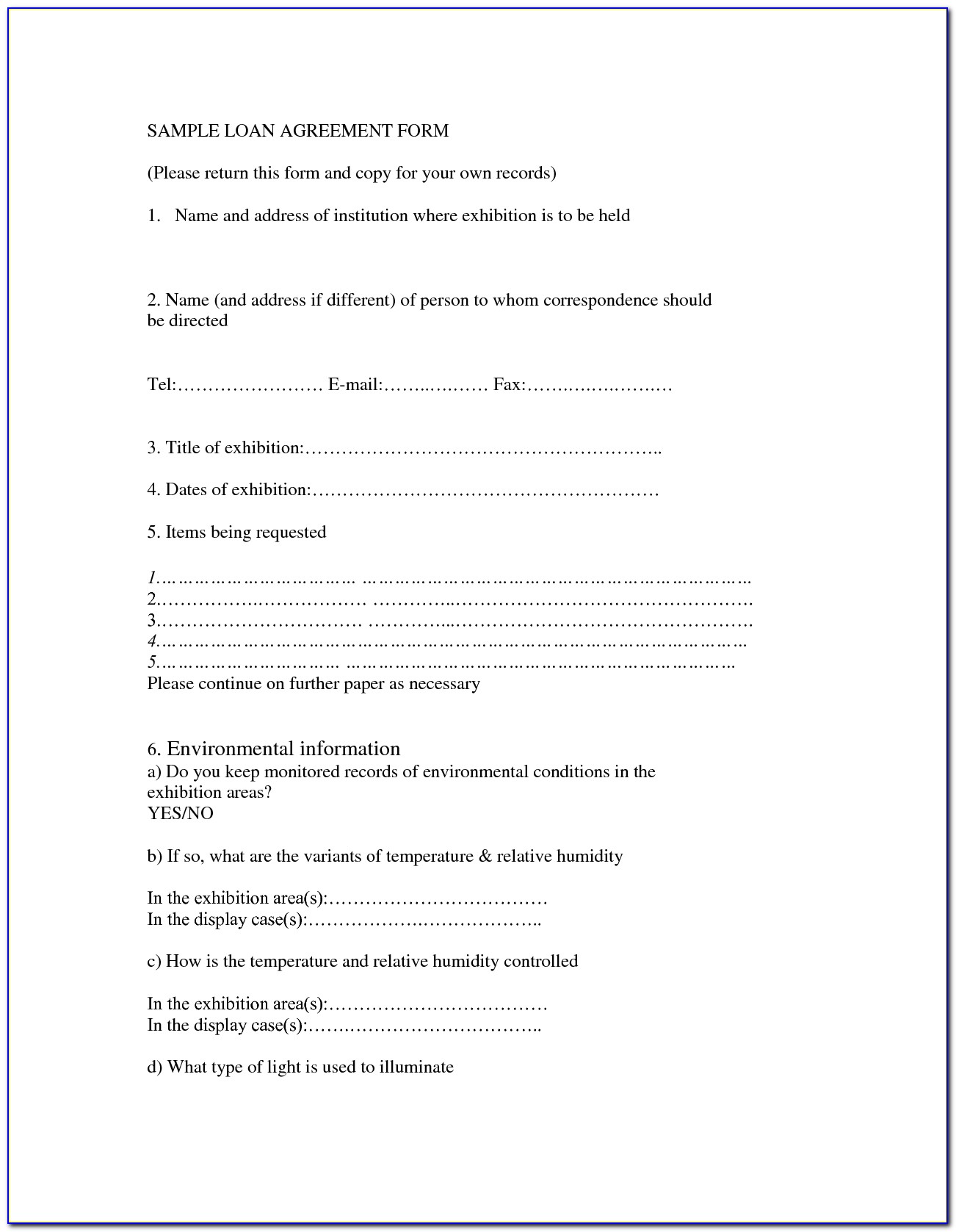 Loan Documents Forms