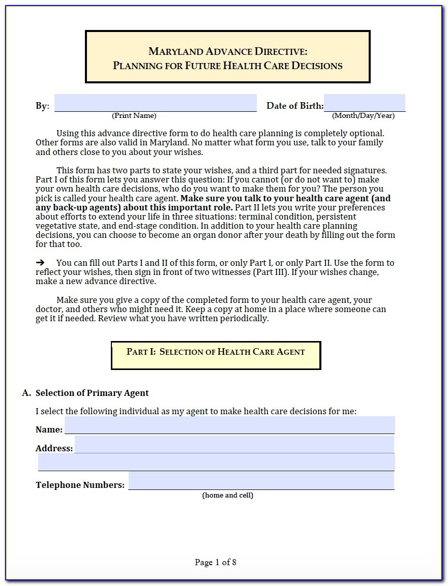 Maryland Power Of Attorney Tax Form