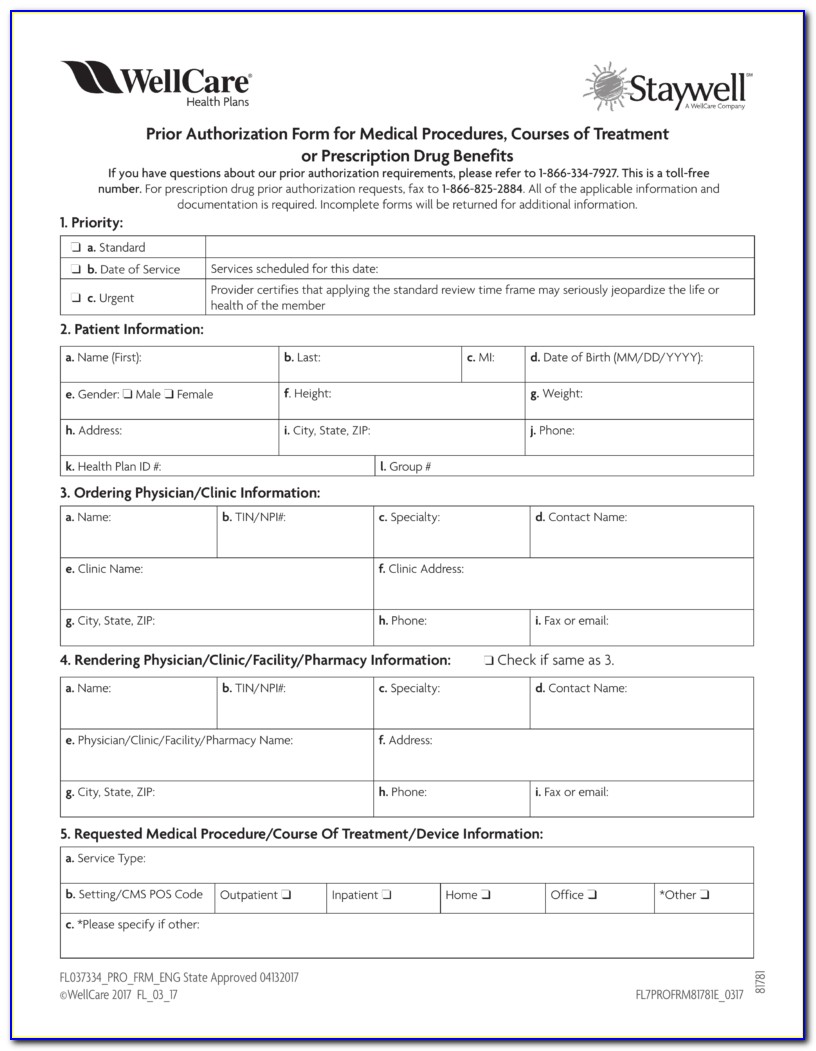 Medicare Part D Coverage Determination Request Form Fax Number
