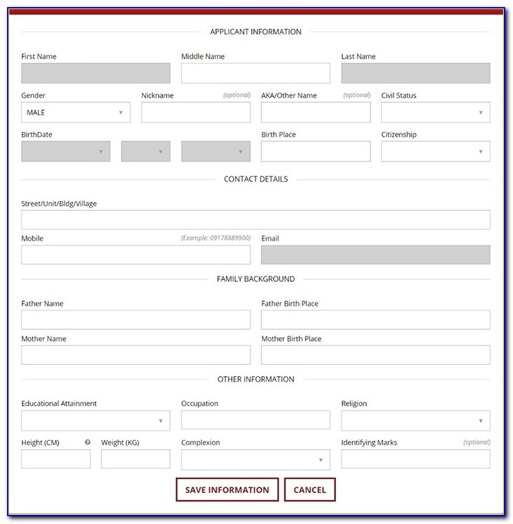 Nbi.gov.ph Online Registration Form