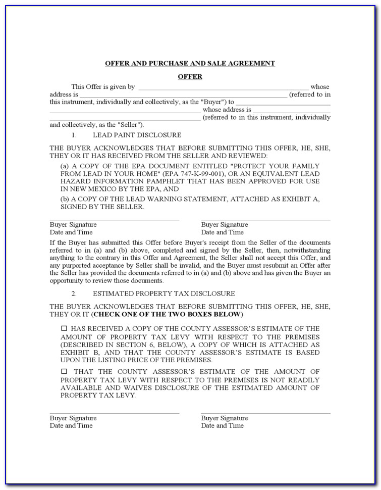 New Mexico Real Estate Contract Forms