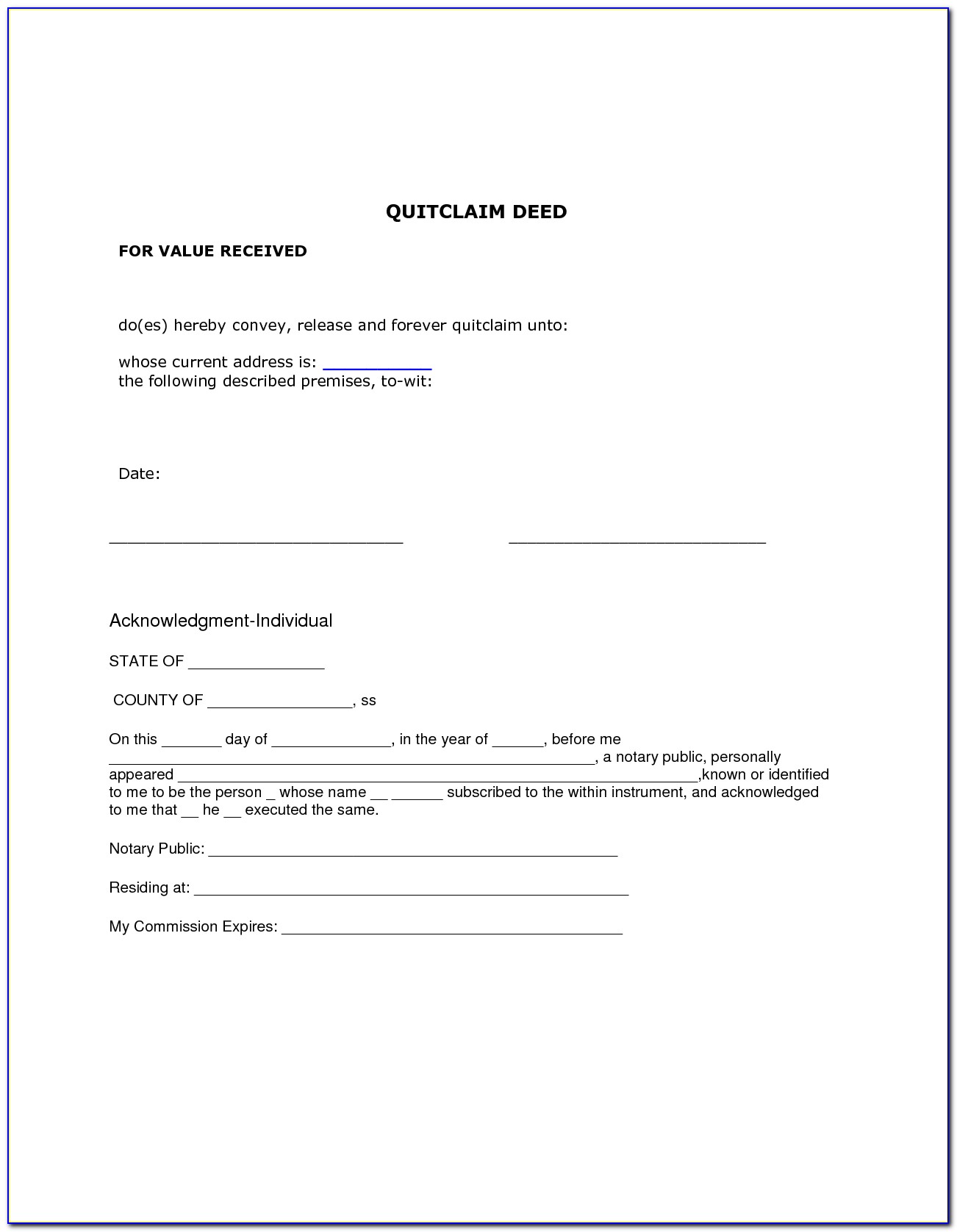 Notary Acknowledgement Form Georgia