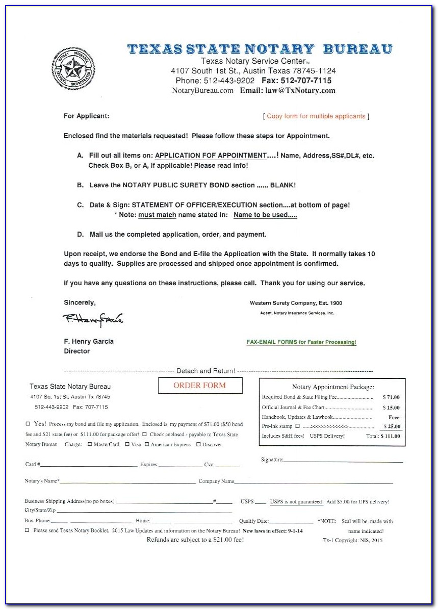 Notary Public Texas Form 2301