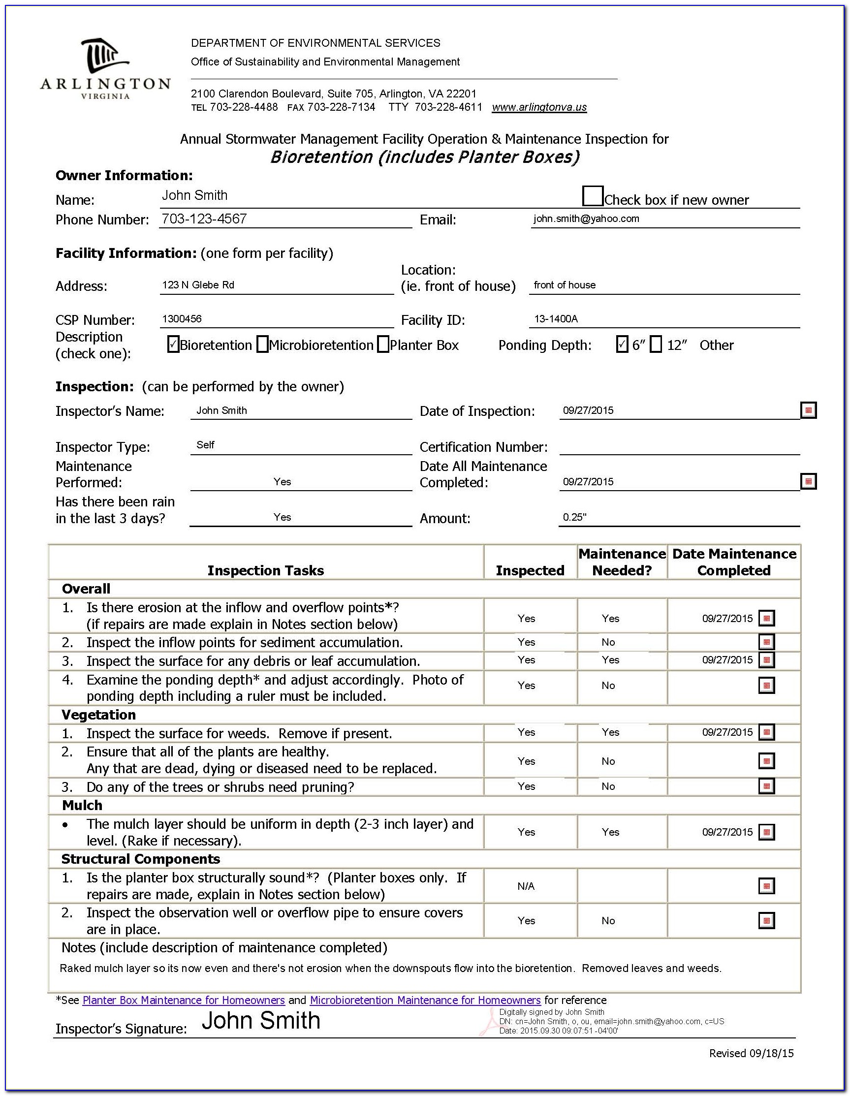 Ohio Epa Swppp Inspection Form