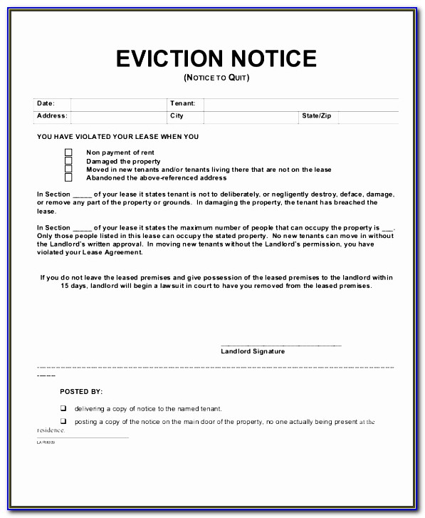 Eviction Notice Templates 5dnpf Best Of Eviction Notice 9 Free Word Pdf Documents Free