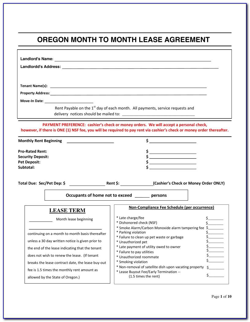 Oregon Landlord Eviction Forms