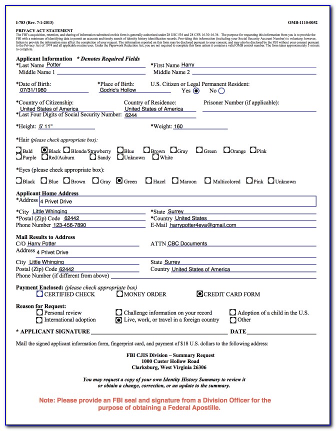 Pa State Criminal Background Check Form