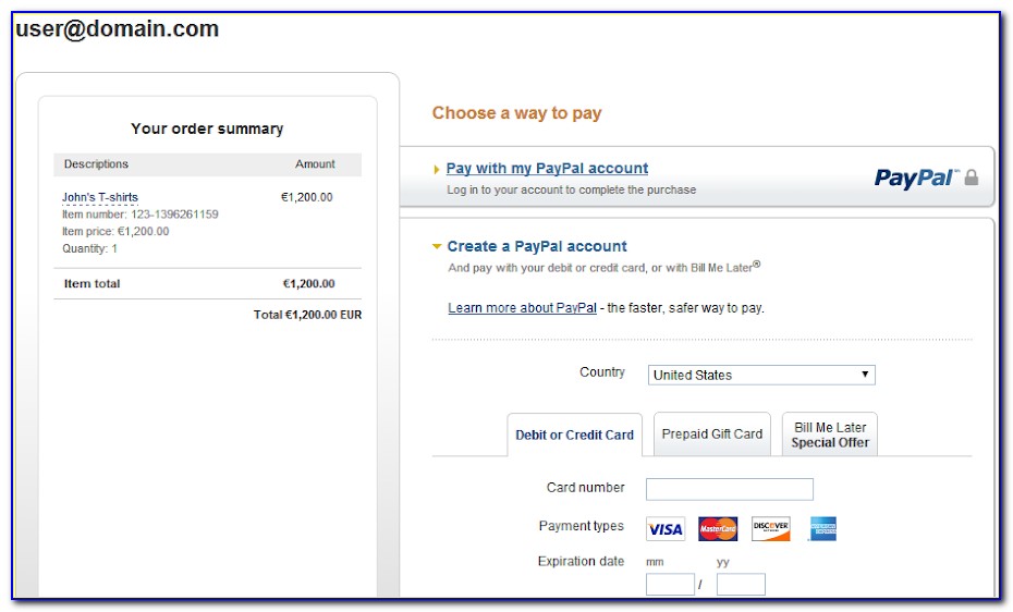 Paypal Order Form Generator