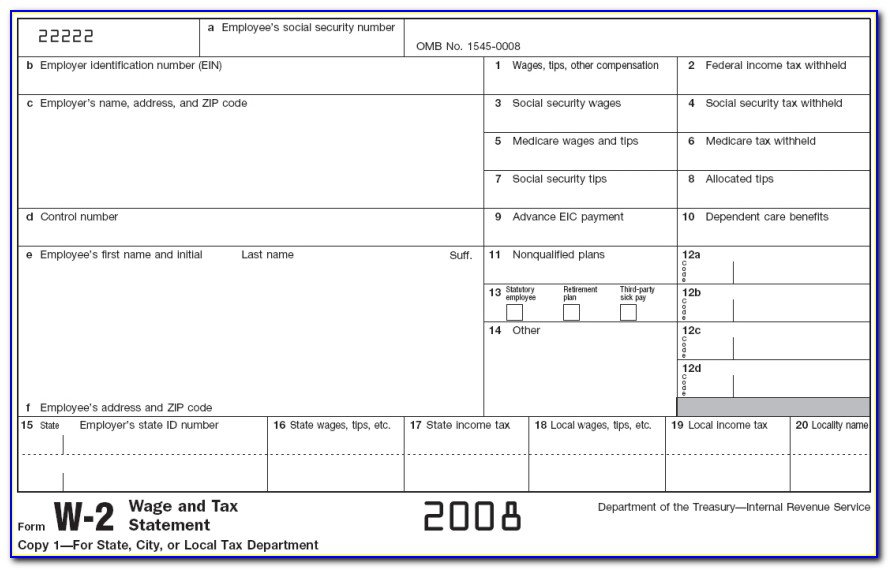 Printable Tax Form. Picture Of Tax Form El Paso County, Colorado With Regard To W2 Form Template