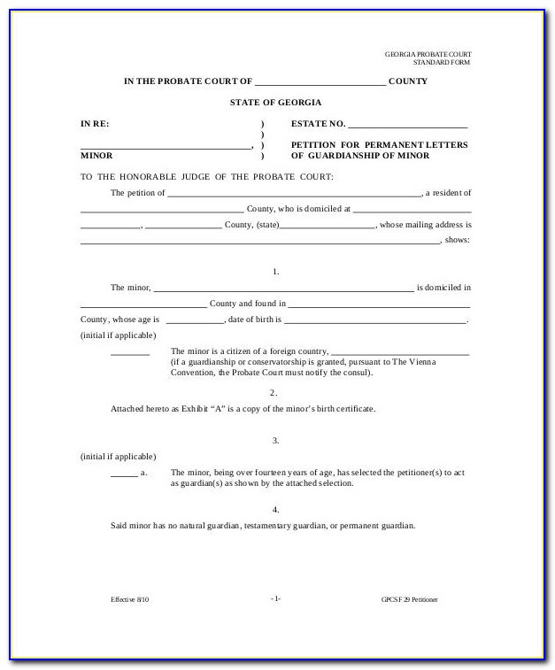 Permanent Custody Forms Texas