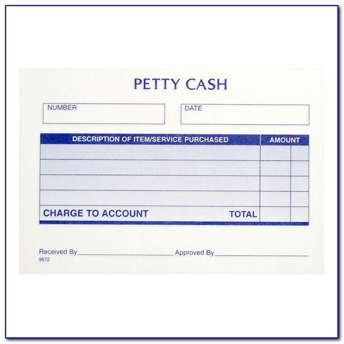 Petty Cash Receipt Example
